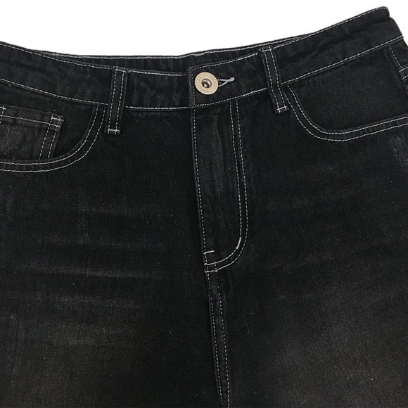 High Waist Ripped Boyfriend Jeans - Picture 4 of 7